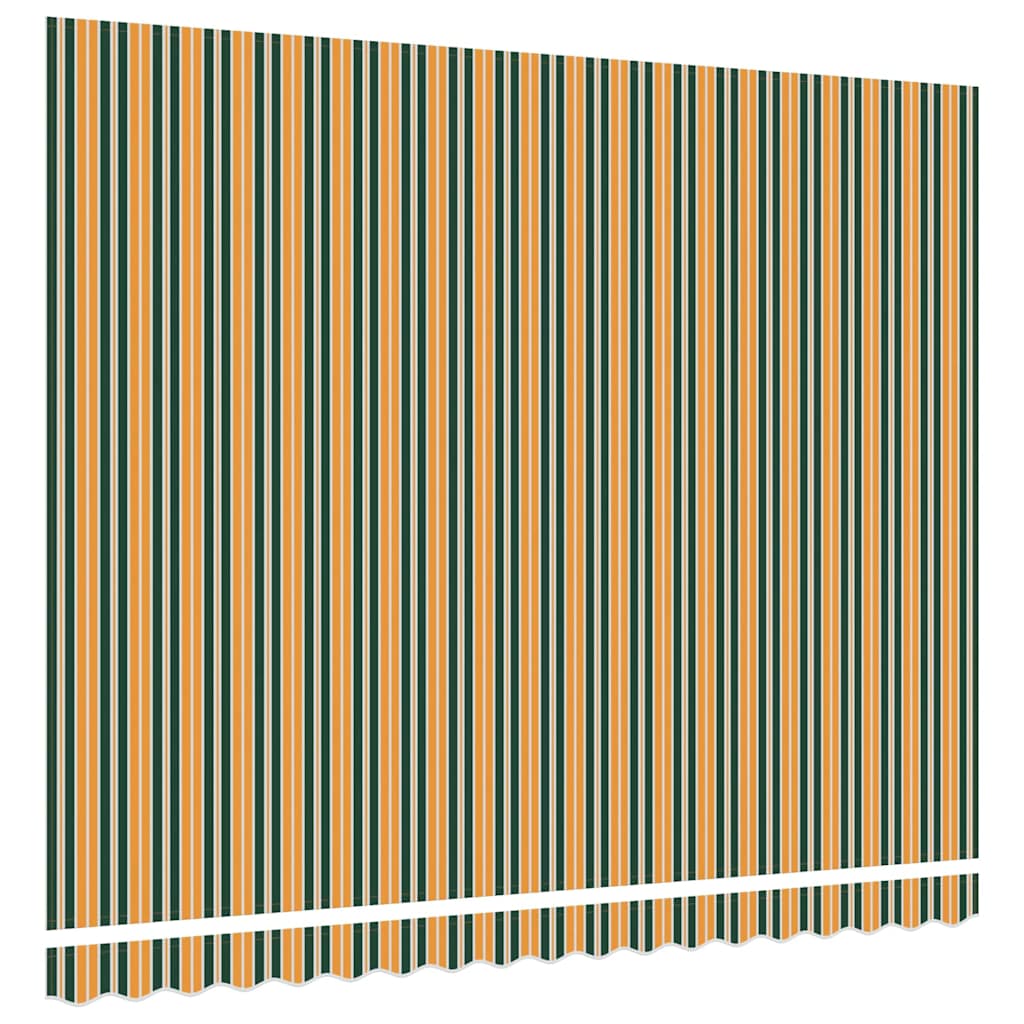 Awning Replacement Fabric Green and yellow 400 x 350 cm Canvas