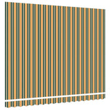 Awning Replacement Fabric Green and yellow 400 x 350 cm Canvas