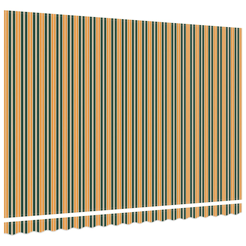 Awning Replacement Fabric Green and yellow 450 x 350 cm Canvas