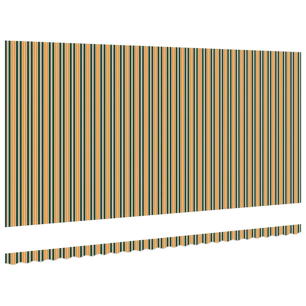 Awning Replacement Fabric Green and yellow 600 x 300 cm Canvas