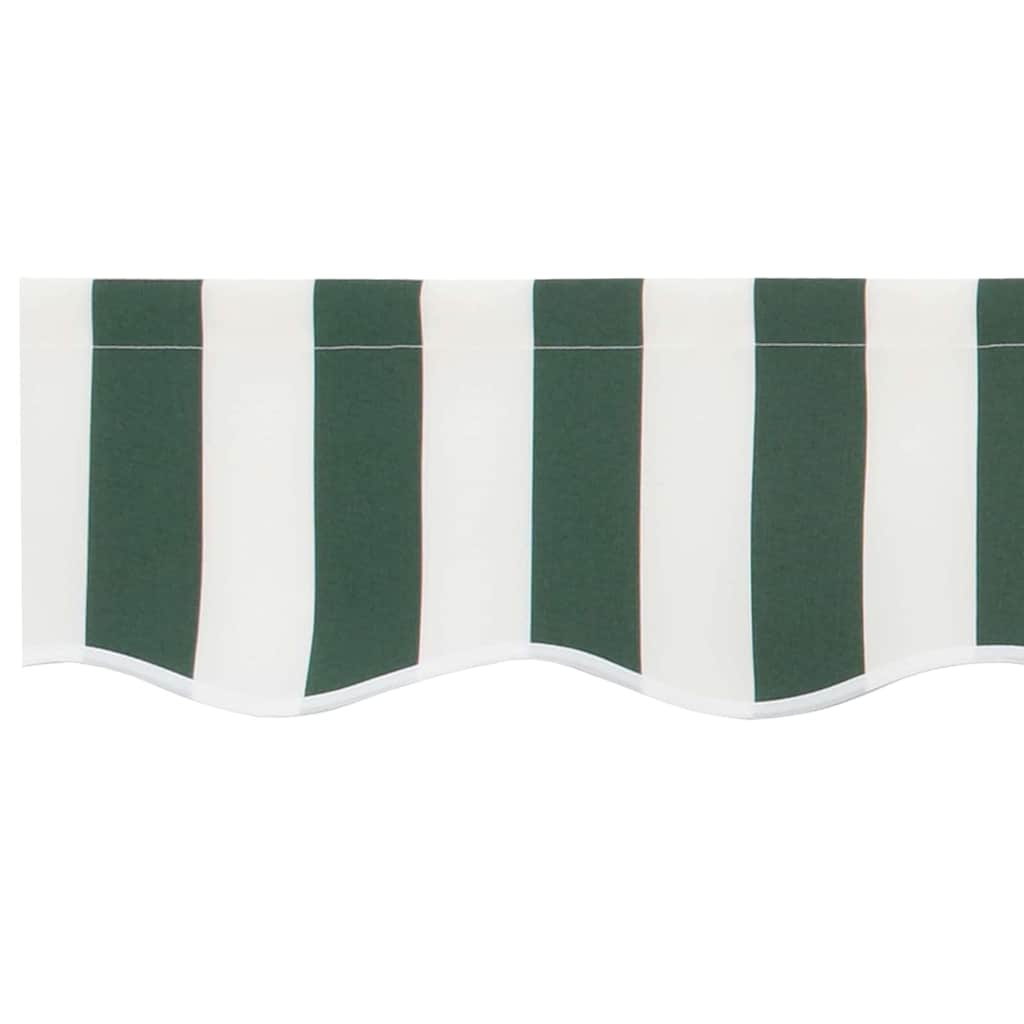 Awning Replacement Fabric Green and white 250 x 200 cm Canvas