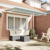 Awning Replacement Fabric Green and white 250 x 200 cm Canvas