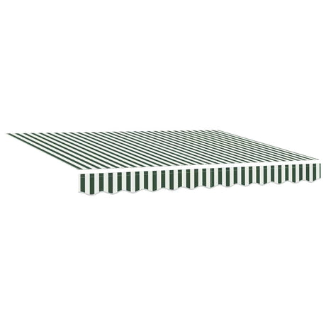Awning Replacement Fabric Green and white 250 x 200 cm Canvas