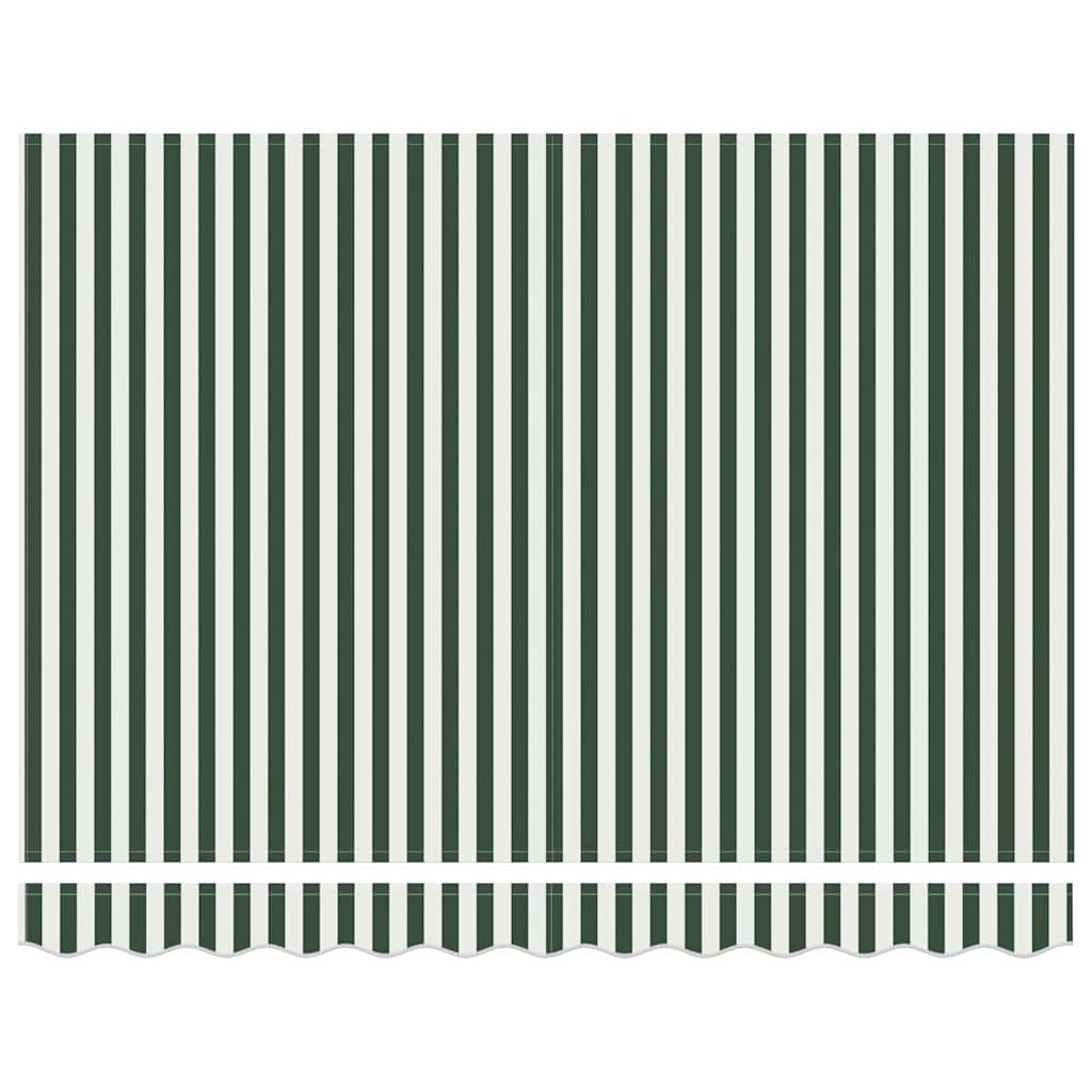 Awning Replacement Fabric Green and white 250 x 200 cm Canvas