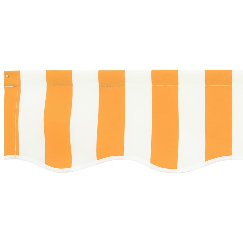 Awning Valance Yellow and white 2.3 x 0.2 m Canvas