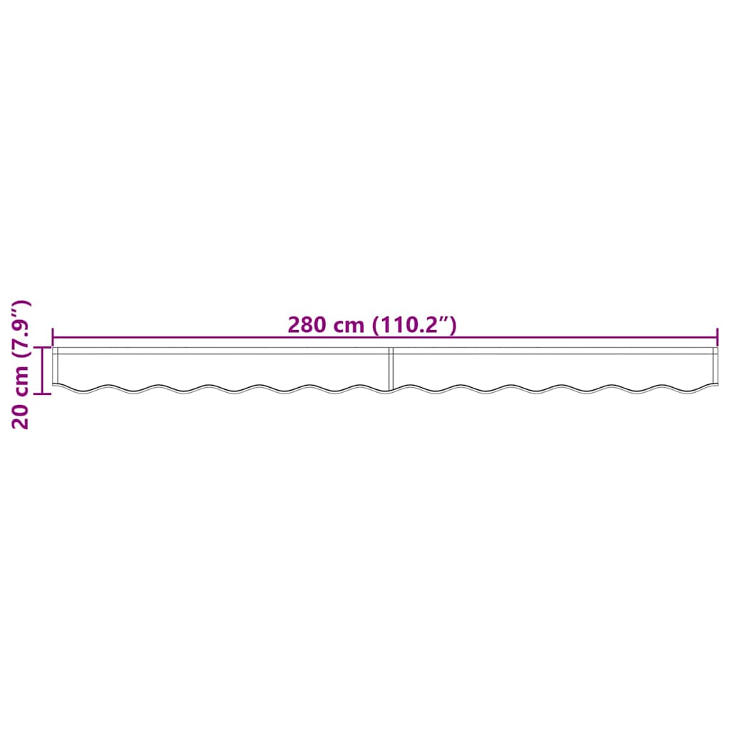 Awning Valance Multicolour 2.8 x 0.2 m Canvas