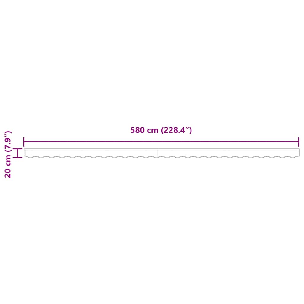 Awning Valance Multicolour 5.8 x 0.2 m Canvas