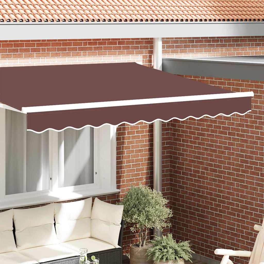 Awning Valance Brown 2.3 x 0.2 m Canvas
