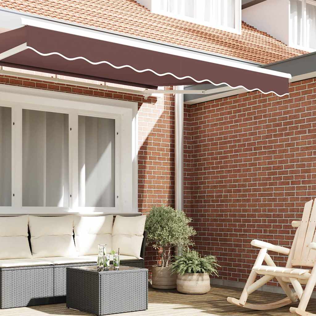 Awning Valance Brown 2.3 x 0.2 m Canvas