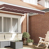 Awning Valance Brown 2.3 x 0.2 m Canvas