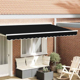 Awning Valance Black 3.8 x 0.2 m Canvas