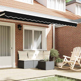 Awning Valance Black 3.8 x 0.2 m Canvas