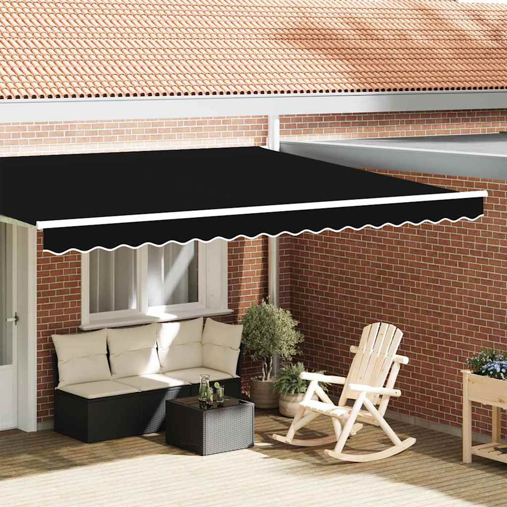 Awning Valance Black 4.3 x 0.2 m Canvas