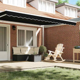 Awning Valance Black 4.3 x 0.2 m Canvas