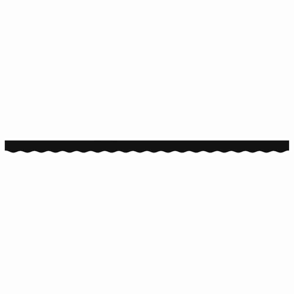 Awning Valance Black 4.3 x 0.2 m Canvas