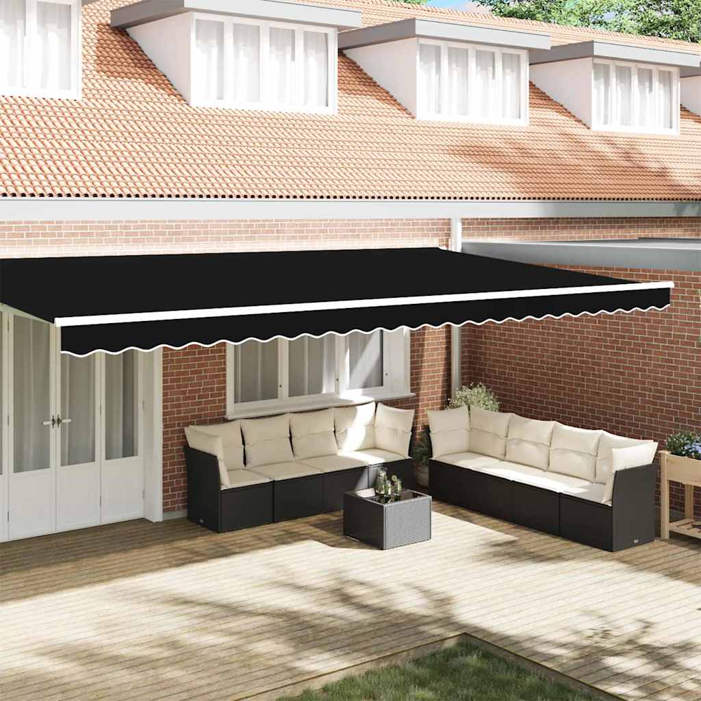 Awning Valance Black 5.8 x 0.2 m Canvas