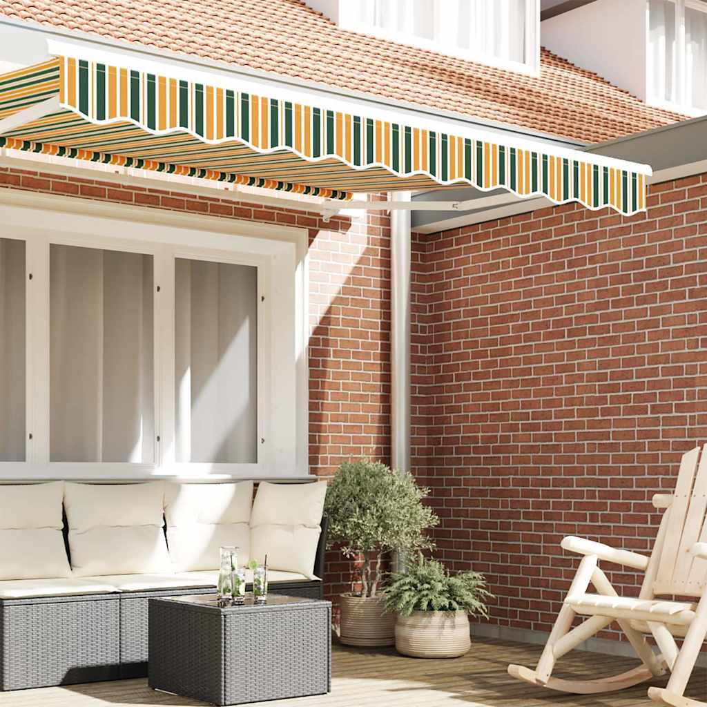 Awning Valance Green and yellow 2.3 x 0.2 m Canvas