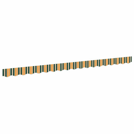Awning Valance Green and yellow 3.8 x 0.2 m Canvas