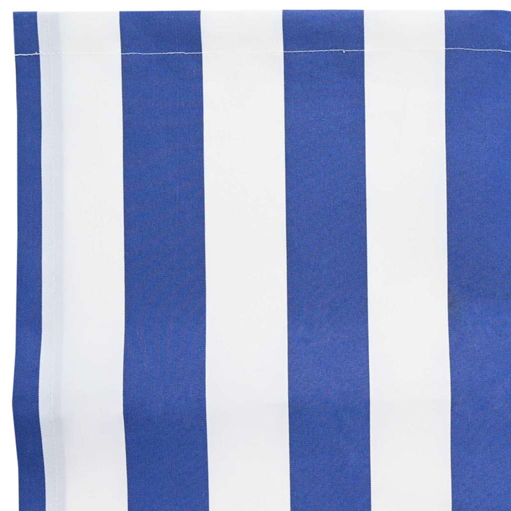 Awning Replacement Fabric Blue, white 10 x 1.6 m