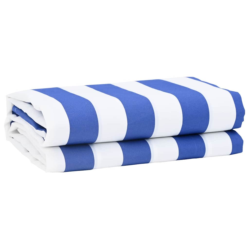Awning Replacement Fabric Blue, white 10 x 1.6 m