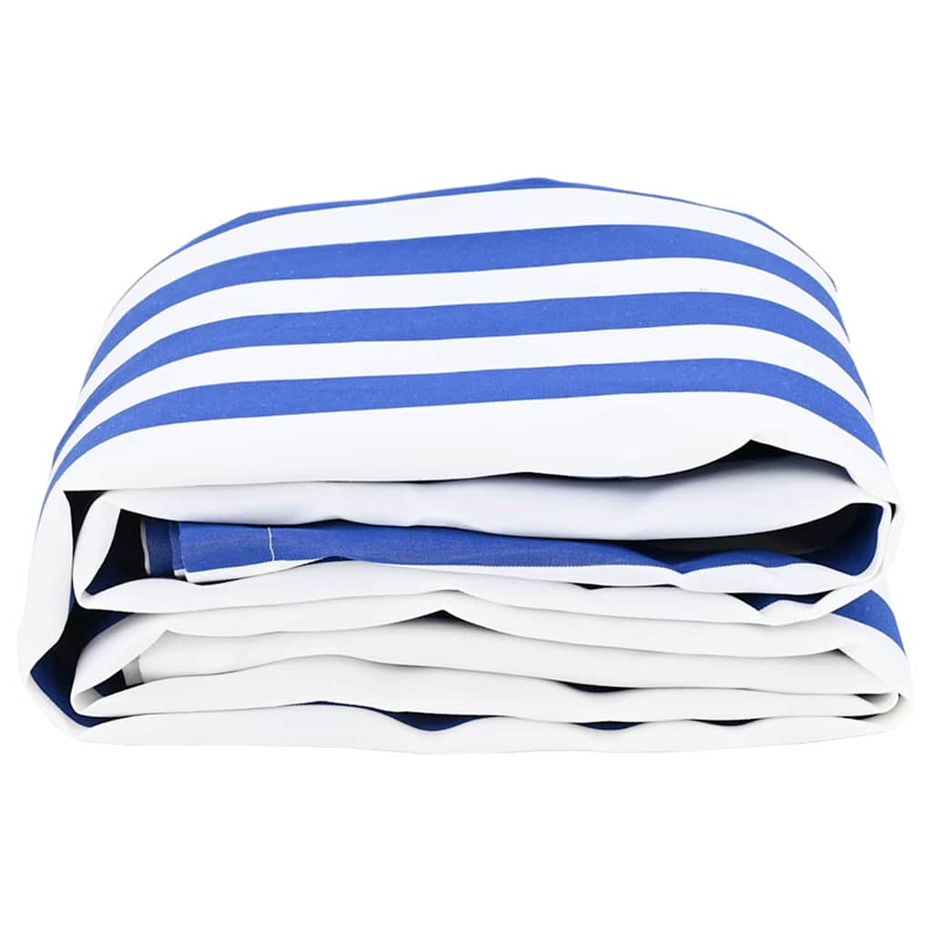 Awning Replacement Fabric Blue, white 10 x 1.6 m