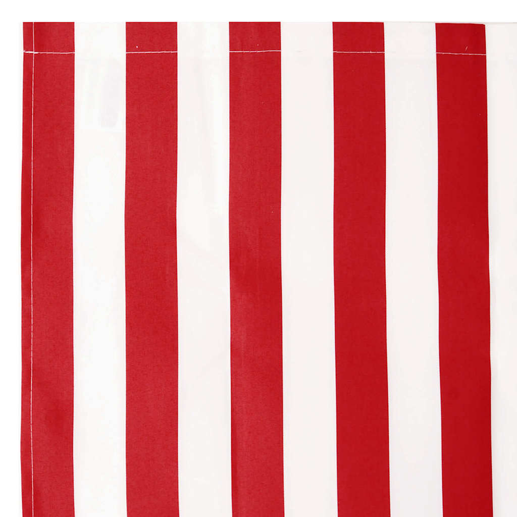 Awning Replacement Fabric Red, white 10 x 1.6 m