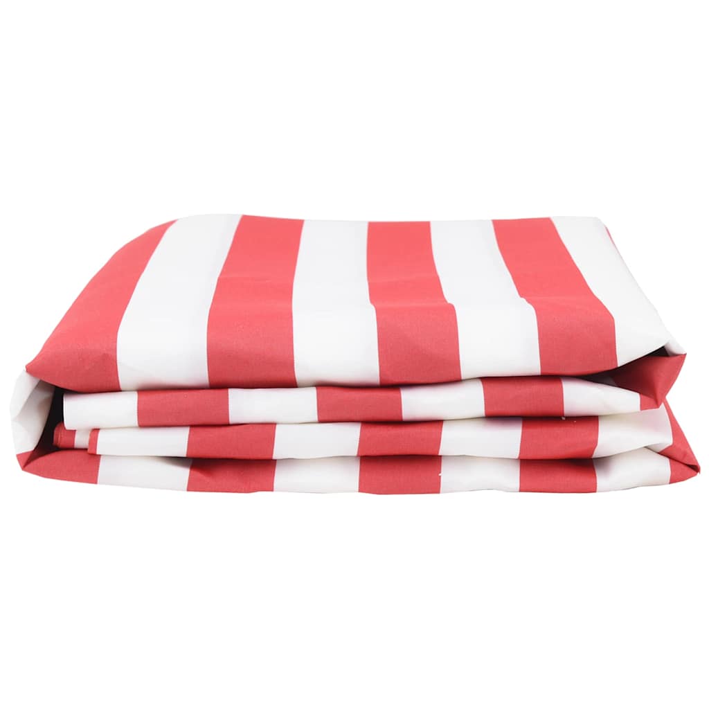 Awning Replacement Fabric Red, white 10 x 1.6 m