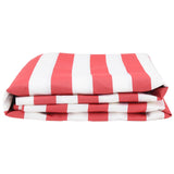 Awning Replacement Fabric Red, white 10 x 1.6 m