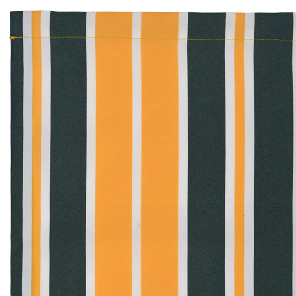 Awning Replacement Fabric Green, yellow 10 x 1.6 m