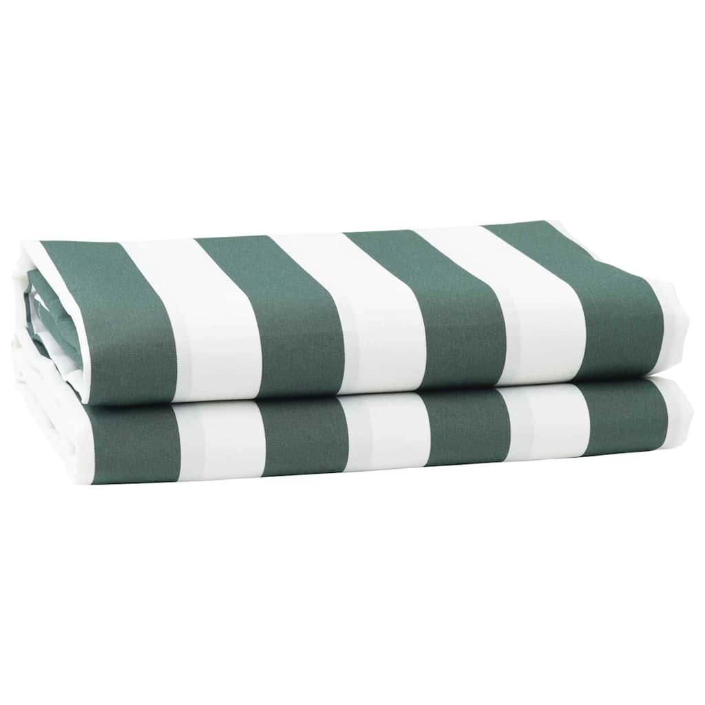 Awning Replacement Fabric Green and white 10 x 1.6 m Fabric