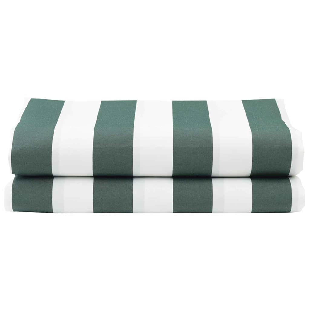 Awning Replacement Fabric Green, white 10 x 1.6 m