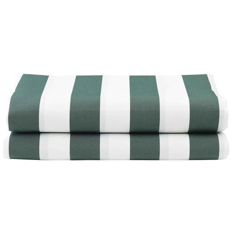 Awning Replacement Fabric Green and white 10 x 1.6 m Fabric