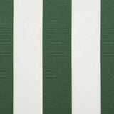 Awning Replacement Fabric Green and white 10 x 1.6 m Fabric