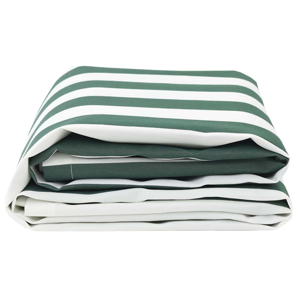 Awning Replacement Fabric Green, white 10 x 1.6 m