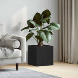 Planter Box Black oak 40 x 40 x 40 cm Engineered wood