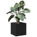 Planter Box Black oak 40 x 40 x 40 cm Engineered wood