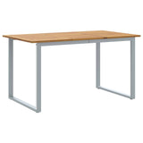 Garden Dining Table Grey 140 x 80 x 75 cm