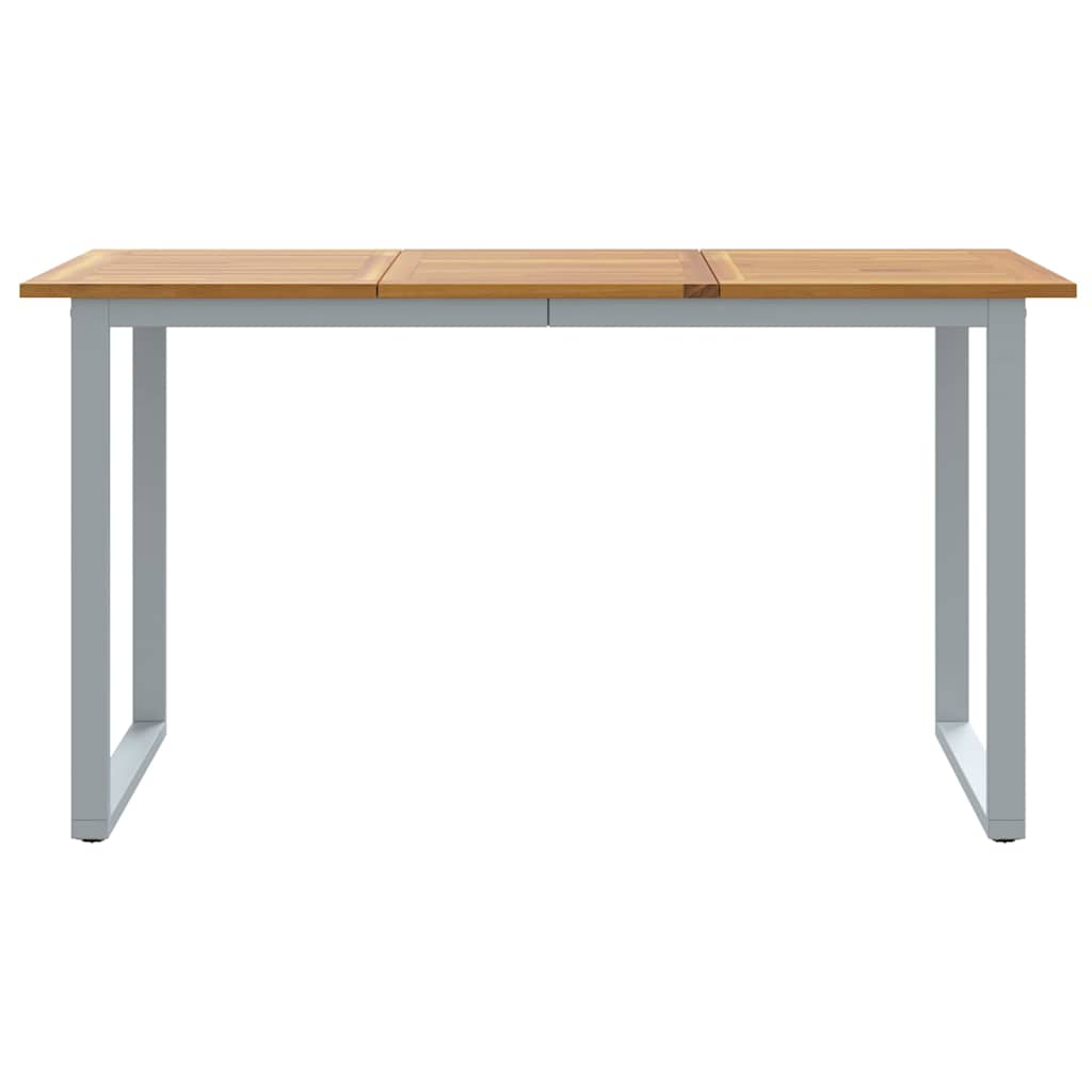 Garden Dining Table Grey 140 x 80 x 75 cm