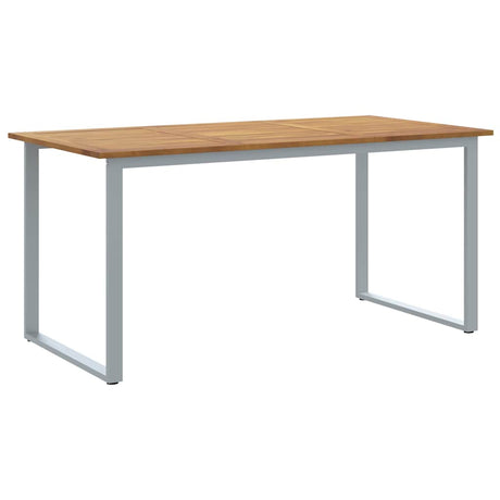 Garden Dining Table Grey 160 x 80 x 75 cm