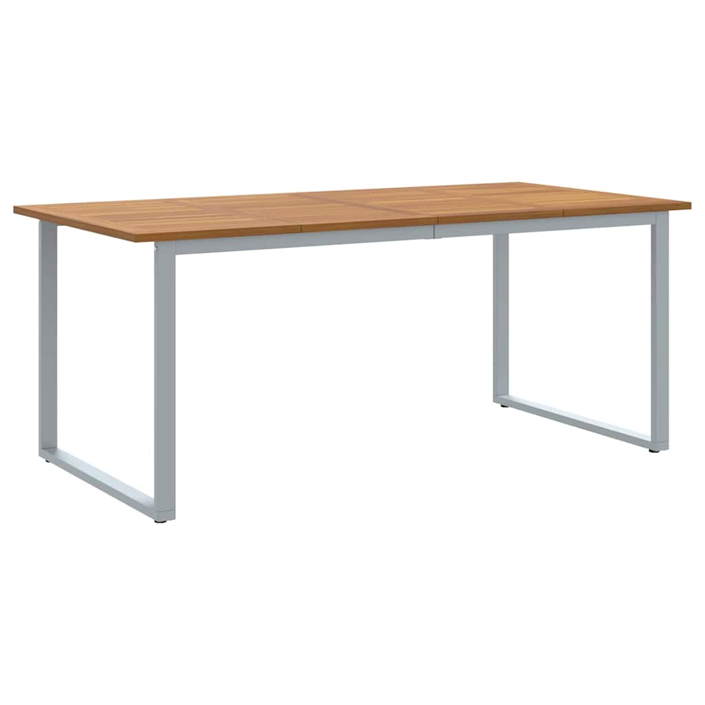 Garden Dining Table Grey 180 x 90 x 75 cm