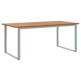 Garden Dining Table Grey 180 x 90 x 75 cm