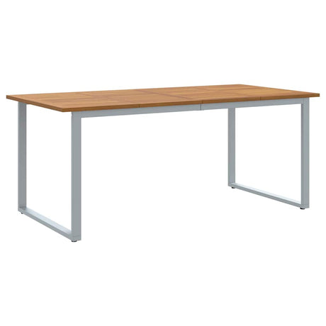 Garden Dining Table Grey 180 x 90 x 75 cm