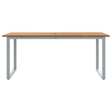 Garden Dining Table Grey 180 x 90 x 75 cm
