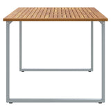 Garden Dining Table Grey 180 x 90 x 75 cm