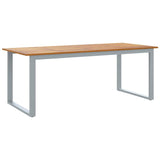Garden Dining Table Grey 200 x 90 x 75 cm