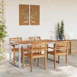 Garden Dining Table Grey 160 x 80 x 75 cm