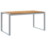 Garden Dining Table Grey 160 x 80 x 75 cm