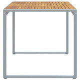 Garden Dining Table Grey 160 x 80 x 75 cm
