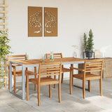Garden Dining Table Grey 180 x 90 x 75 cm