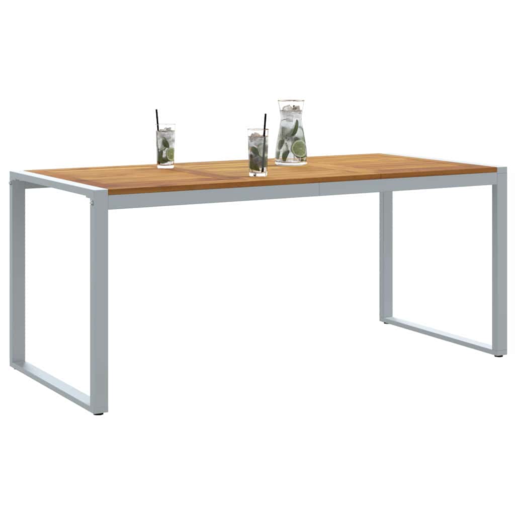 Garden Dining Table Grey 180 x 90 x 75 cm